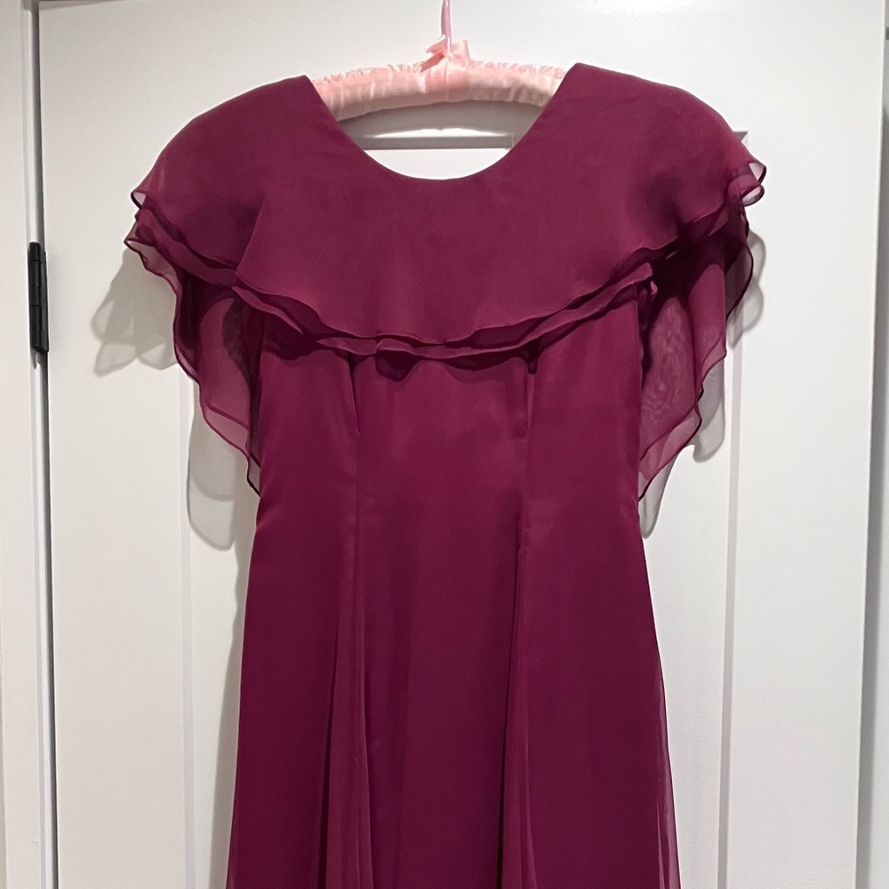 Vintage Elegant Plum Evening Gown